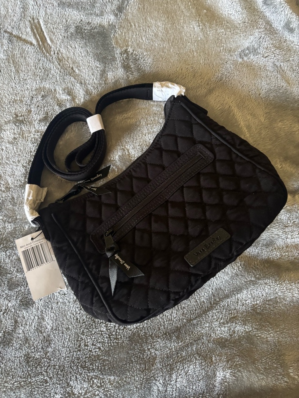 NWT Vera Bradley Mini Andi Crossbody Purse Solid Black